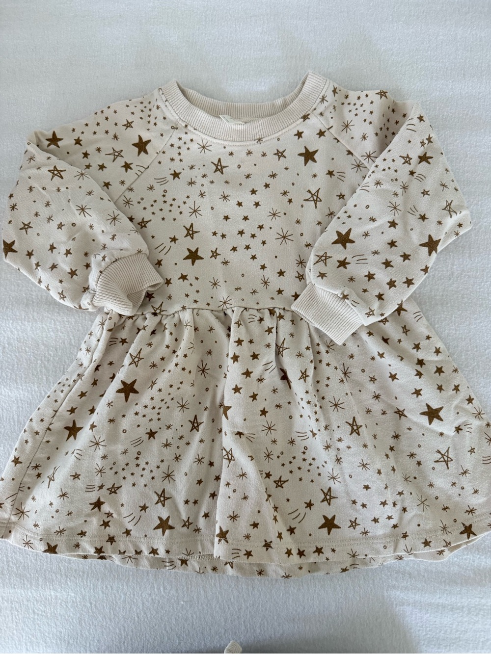 Rylee + Cru Cream Star Print Baby/Toddler Dress